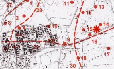 Fig. 1. Localizzazione del rinvenimento (rif. Carta Archeologica della Provincia di Roma, 2004, Tav. LXXI)