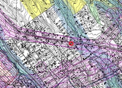 Fig. 1. Localizzazione del sito sulla Tav. B 25 del Piano Territoriale Paesistico Regione Lazio